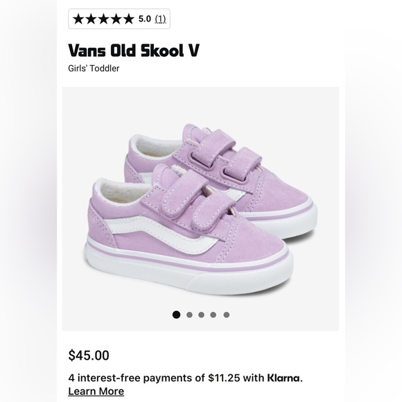 Lilac Old Skool Kids Vans👟 - Picture 5 of 10